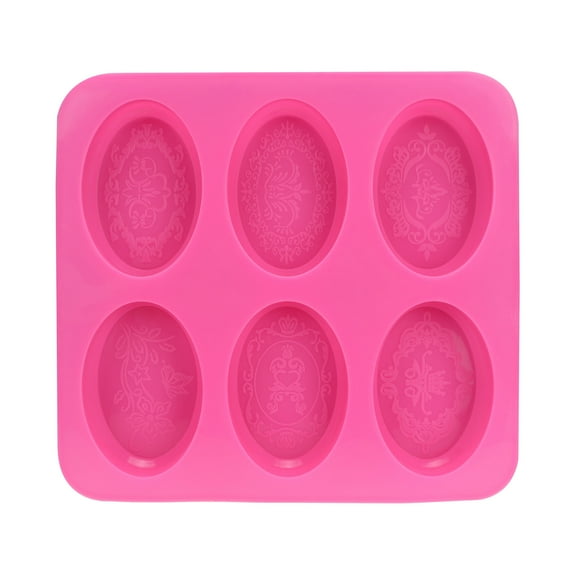 Six Consecutive Oval Soap Molds, Soap Molds, Chocolate DIY Tray Mould, Silicone Party Maker