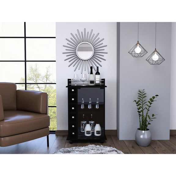 Six - Cubby Vegas Bar Cart / For Liquor Display / Add Function to Your Space