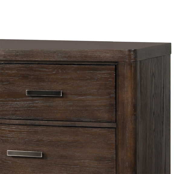 Six Drawer Dresser Antique Brown with Storage, Drawers, Finish with Cedar