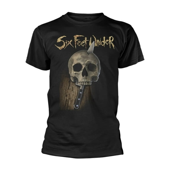 Six Feet Under T Shirt Knife Skull Band Logo new Official Mens Black