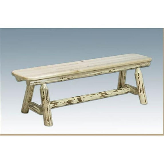 Six Foot Long Plank Style Bench