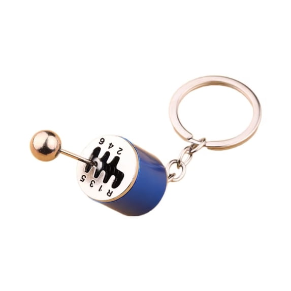 Six-Gear Car Keychain Pendant - Metal Fidget Toy - Durable Car Accessory - Blue Automotive Gift - Fingertip Stress Relief