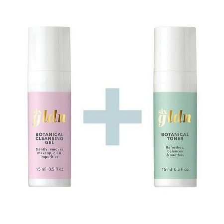 Six Gldn Mini Cleanse & Tone, Facial Wash & Toner Set, For All Skin Types, 15ml
