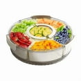 thumbnail image 1 of Six-Grid Rotating Snack Box Container with Handle, 1 of 9