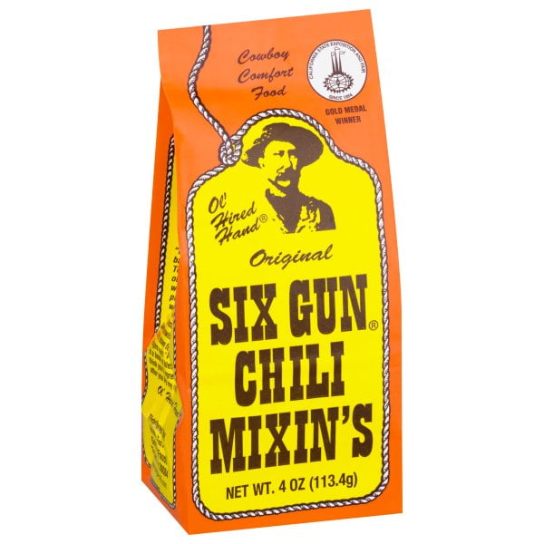 Six Gun Ol' Hired Hand Original Chili Fixins, 4 oz Pack Of 12