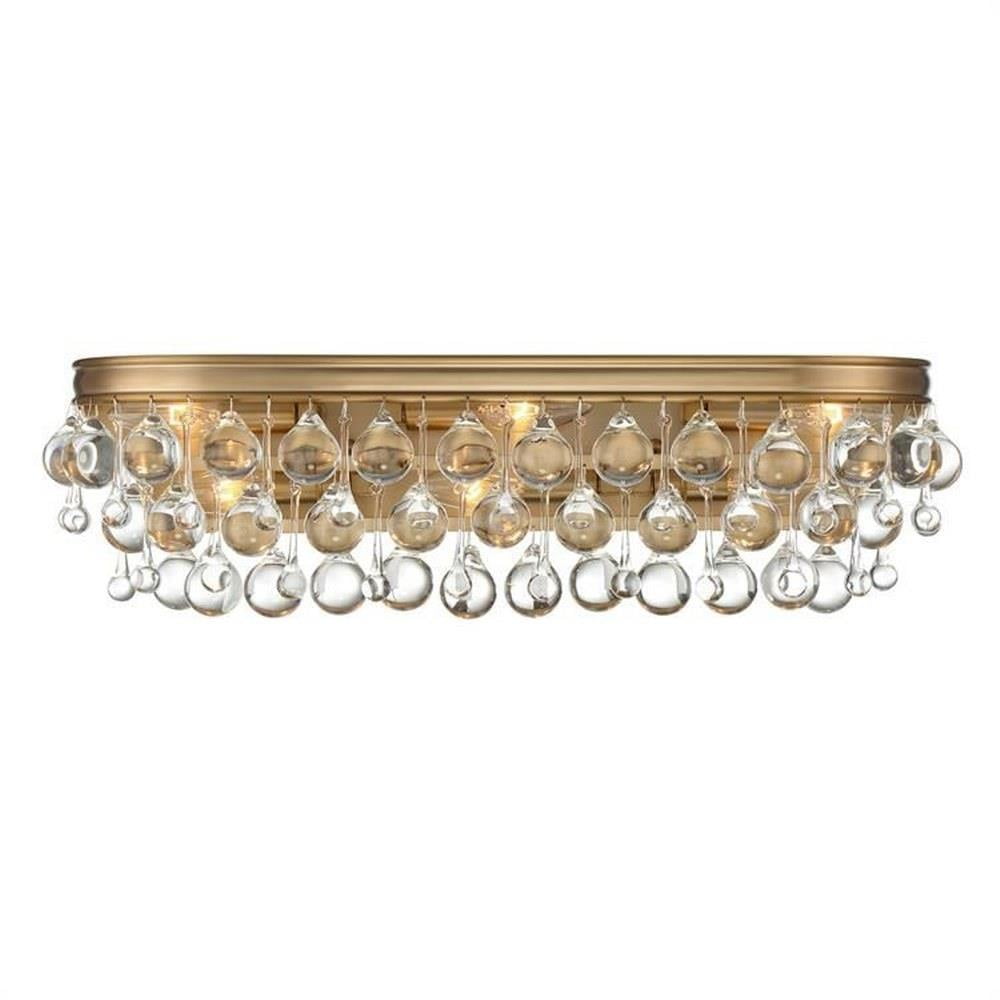 Six Light Bathroom Lights in Minimalist Style 23 inches Wide By 6 inches High-Vibrant Gold Finish Bailey Street Home 49-Bel-2757240