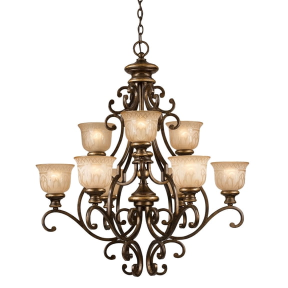 7409-BU-Crystorama Lighting-Norwalk - Six Light Chandelier     -Traditional Installation