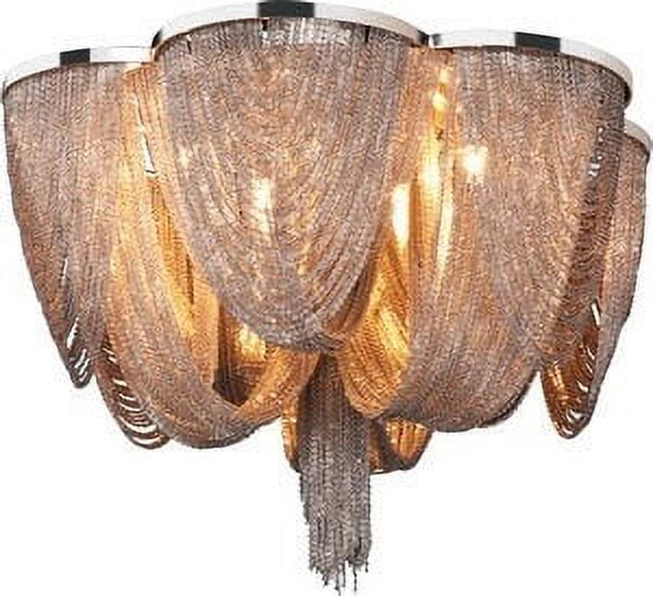Chantilly 18" Polished Nickel 6-Light Flush Mount