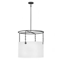Six Light Large Drum Chandelier Hinkley Lighting 38406Blk