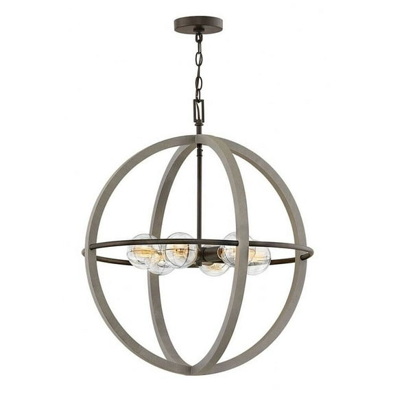 Six Light Medium Orb Chandelier In Transitional Style 25 Inches Wide By 28.5 Inches High Hinkley Lighting 3426Dc