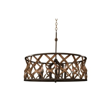 Kalco 501853 Soho 6 Light Pendant - Milk Chocolate