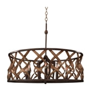 Kalco Lighting Soho 28" Farmhouse Wrought Iron Pendant in Milk Chocolate