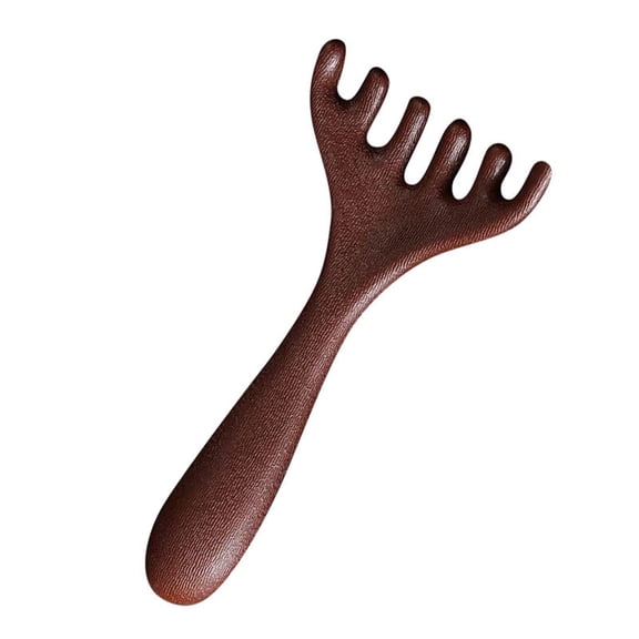 Six Massage Comb Manual Scalp Massager Scraping Tool for Relaxation and Tension Release on Head Nape Shoulders, 5.71*2.48*0.71 in, Brown