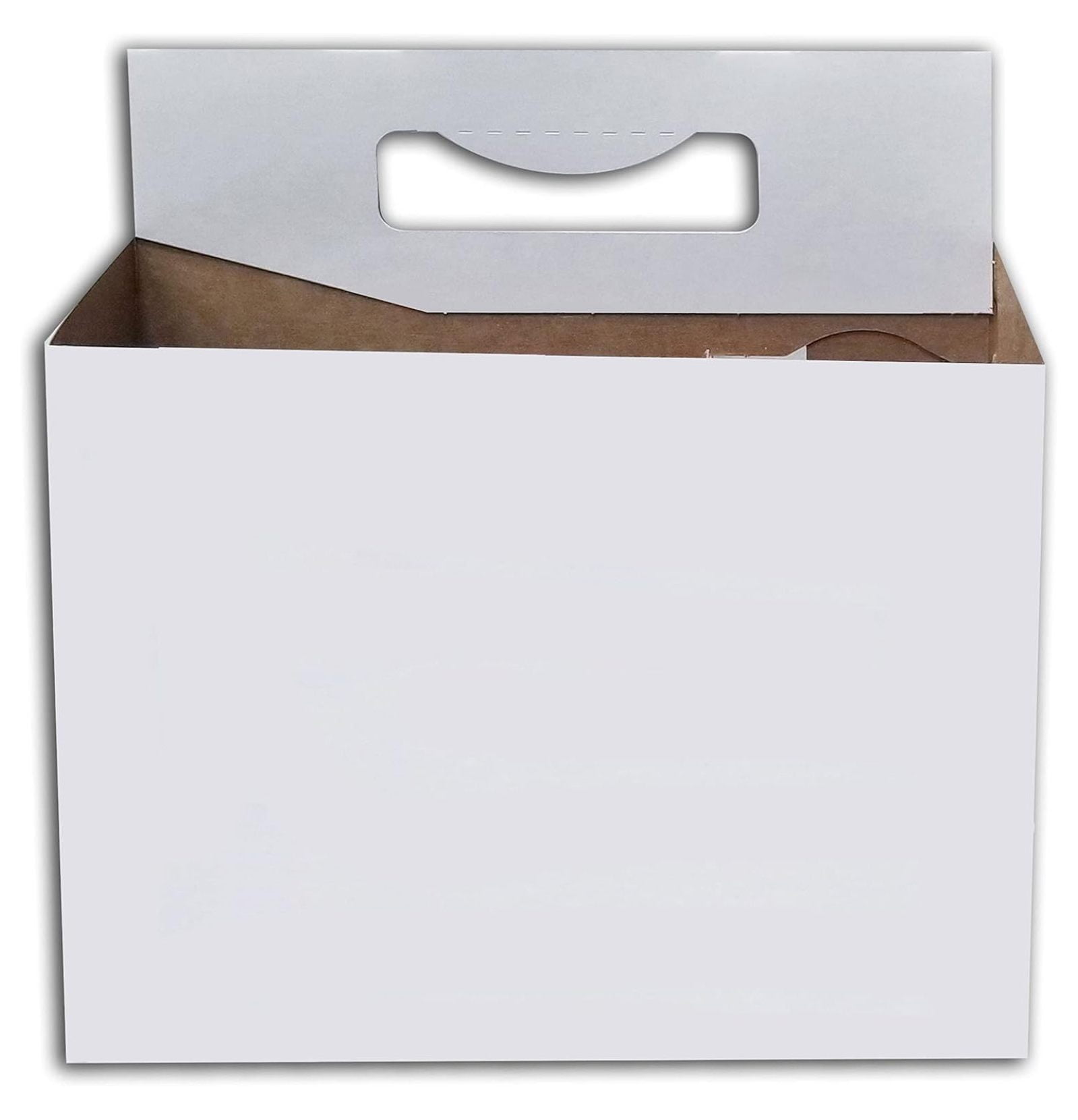 Six Pack Bottle White Cardboard Boxes for 12oz Beer or Soda Bottles (Pack of 12)