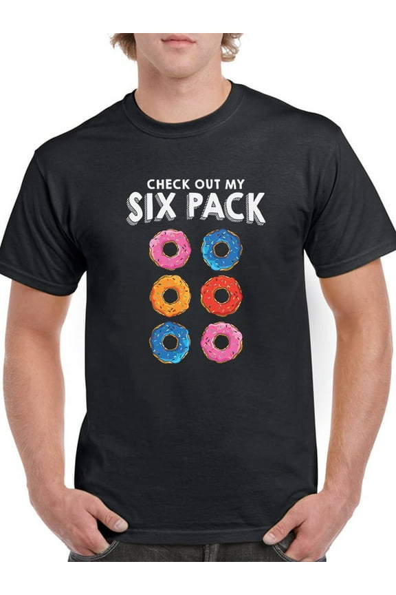 Six Pack Donuts Men T-Shirt, Male Large
