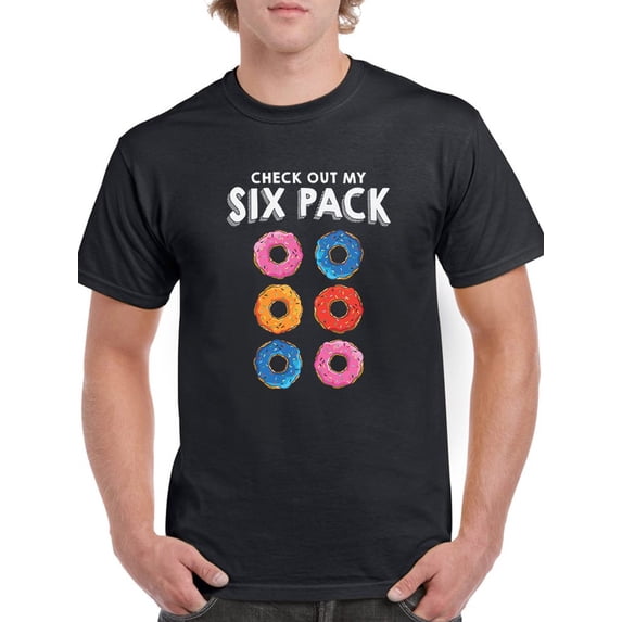 Six Pack Donuts Men T-Shirt, Male Small