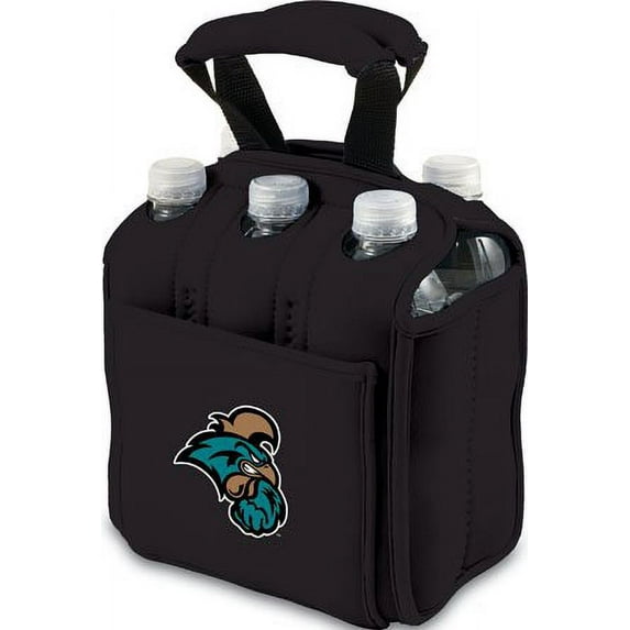 Six Pack Insulated Cooler - COLLEGIATE Coastal Carolina Chanticleers/Black