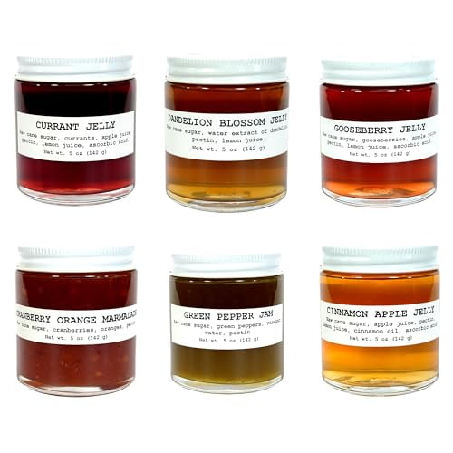 Six Pack Jam and Jelly Assortment by Smoke Camp Crafts - Chef's Choice - Mystery Box of 6 5 oz Jars