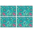 thumbnail image 1 of Six-Pack Paisley Placemats, Flax Linen Table Mats with Elegant Vintage Floral and Geometric Mandala Designs, Heat Resistant and Wrinkle Free, 1 of 6
