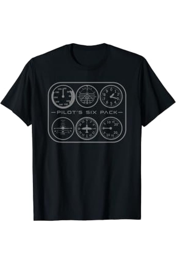 Six Pack Pilot Airplane Aviation Plane Flying Men Gift T-Shirt