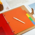 thumbnail image 1 of Six-Page Colorful Frosted Binder Refills, Waterproof Plastic Inserts with Slanted Pockets, Standard Three-Hole Design for Office Files, School Notes, and Document Organization, 1 of 7