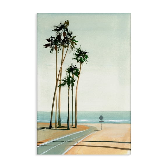 Stupell Industries Six Palms Seaside Road Canvas Wall Art, design by Brook Page