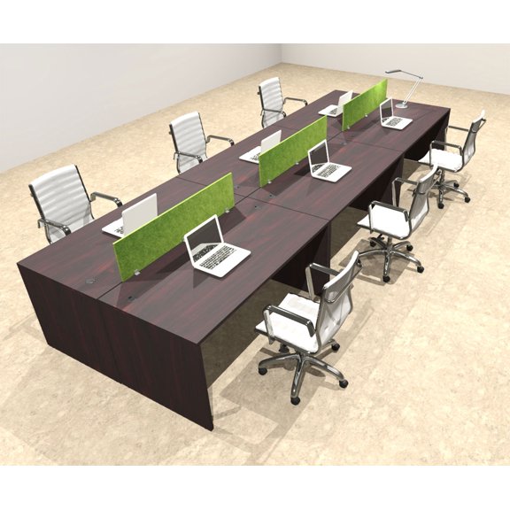 Six Person Modern Accoustic Divider Office Workstation Desk Set, #OT-SUL-FPRA11