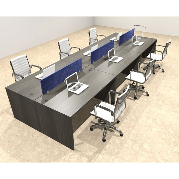 Six Person Modern Accoustic Divider Office Workstation Desk Set, #OT-SUL-FPRB51
