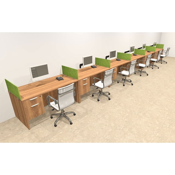 Six Person Modern Accoustic Divider Office Workstation Desk Set, #OT-SUL-SPRA37