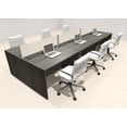 thumbnail image 1 of Six Person Modern Acrylic Divider Office Workstation Desk Set, #OT-SUS-FP25, 1 of 2
