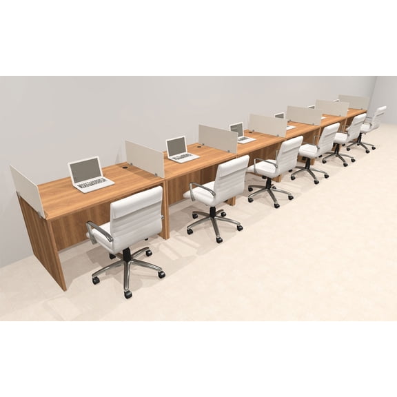 Six Person Modern Acrylic Divider Office Workstation Desk Set, #OT-SUS-SP21