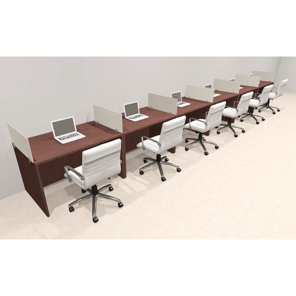 Six Person Modern Acrylic Divider Office Workstation Desk Set, #OT-SUS-SP22