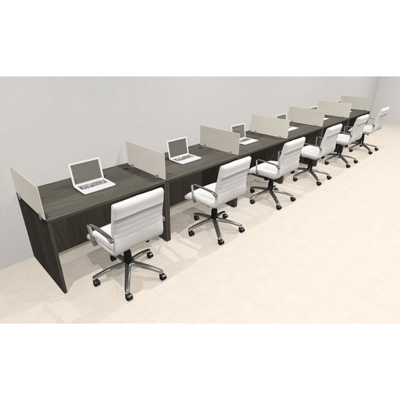 Six Person Modern Acrylic Divider Office Workstation Desk Set, #OT-SUS-SP25