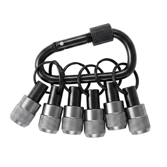 Six-Piece Bit Holder Keychain Set for Organized Tool Access, with ...