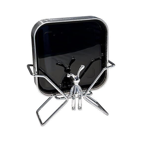 Six-Piece Fruit and Cake Plates Set with Stable Metal Base for Family Dining, Parties, and Restaurant Use