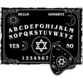 thumbnail image 1 of Six Pointed Star Spirit Board Game Talking Board Supply Metaphysical Telling Tool Dowsing Divination Set with Luncheonette for Hunting Spiritual Game 11.8x8.3 Inch Black, 1 of 9