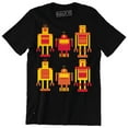 thumbnail image 1 of Six Robots Funny Toy's Printed Design Cool Robotics Men's T-Shirt, 1 of 4
