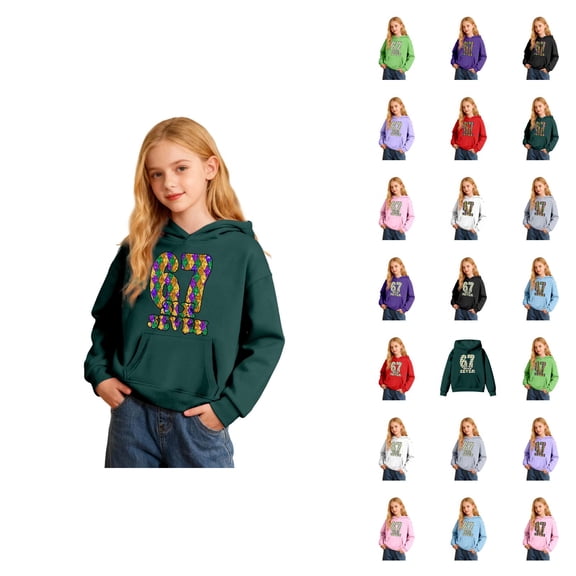 Six Seven 6 7 Hoodie Girls Boys Printed Long Sleeve Sweatshirt