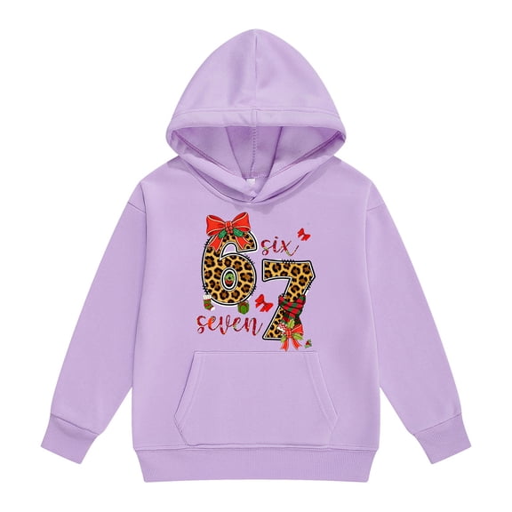 Six Seven 6 7 Hoodie Girls Boys Printed Long Sleeve Sweatshirt
