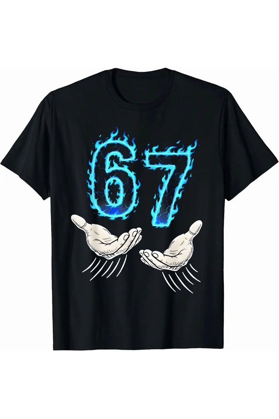 Six Seven 6 7 Meme Hand 67 T-Shirt