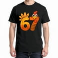 thumbnail image 1 of Six Seven 6 7 Meme T-Shirt – Thanksgiving Turkey Humor – Kids Festive Wear, 1 of 6