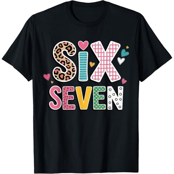 Six Seven 6 7 Meme Teacher T-Shirt- American fashion hot selling casual retro high quality 100% cotton T-shirt 1 piece