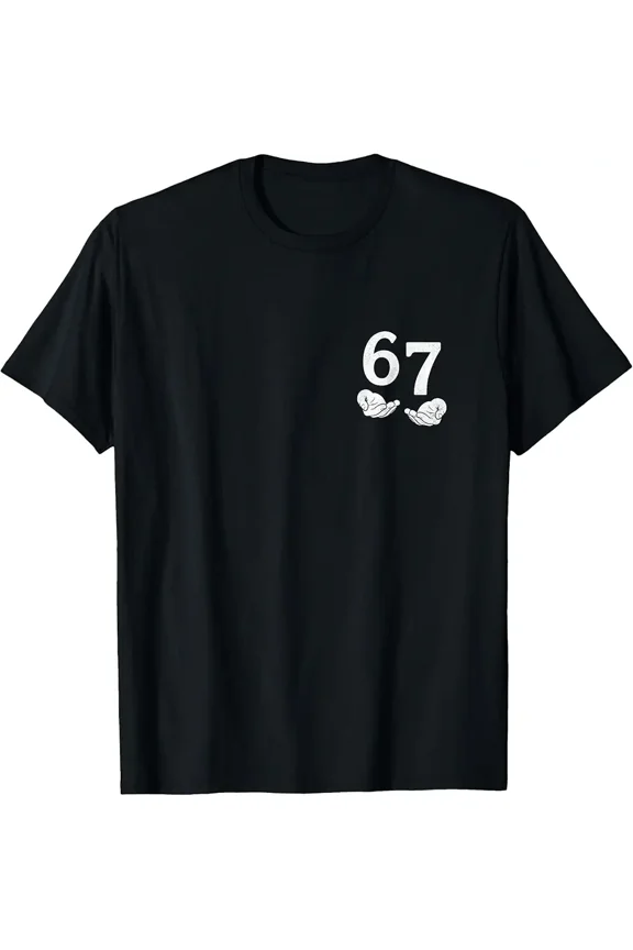 Six Seven 6 7 On Back 67 Gen Alpha Slang 6-7 Meme School T-Shirt