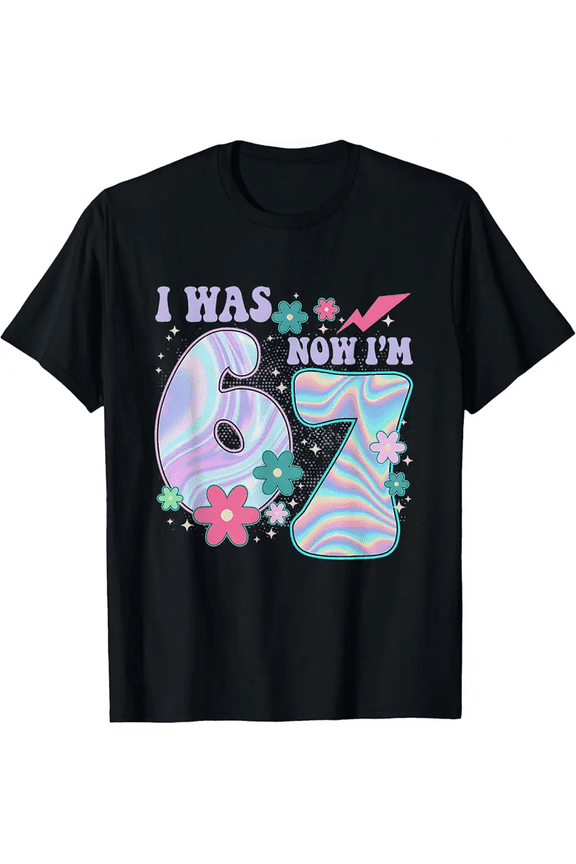 Six Seven 67 Cool Funny Graphic Kids T-Shirt Cartoon Design Boys Kids