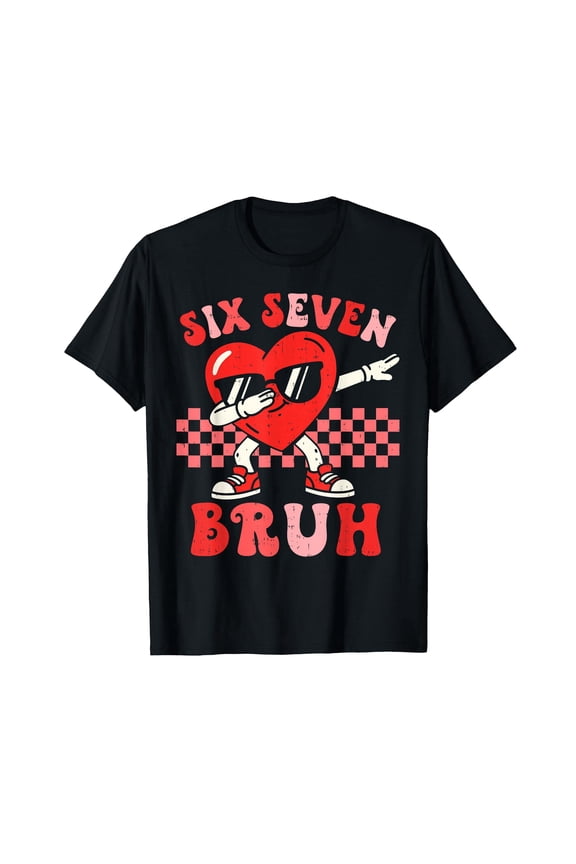 Six Seven 67 Meme Cool Valentine’s Day Teens Boys Girls T-Shirt,Fashionable and versatile, suitable for both men and women.