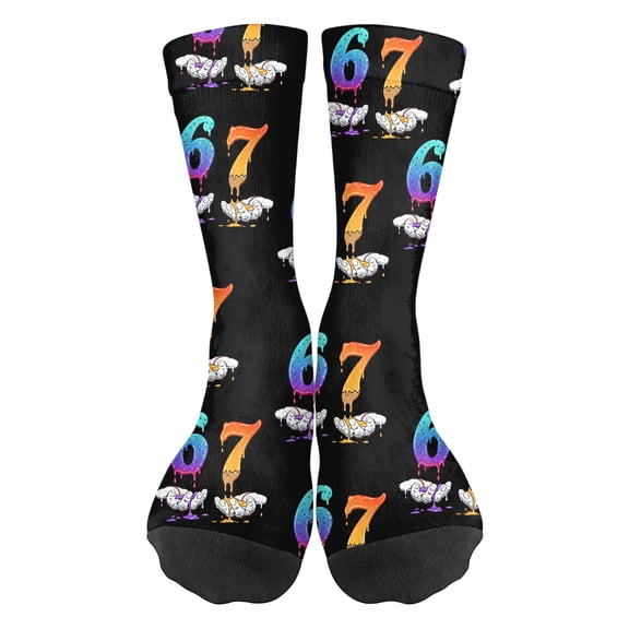 Six Seven 67 Socks for Men Women,Funny 67 Christmas Stocking Stuffers for Teens Boys Girls