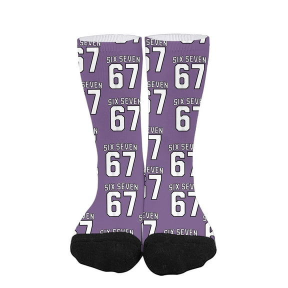 Six Seven 67 Socks for Men Women,Funny 67 Christmas Stocking Stuffers for Teens Boys Girls