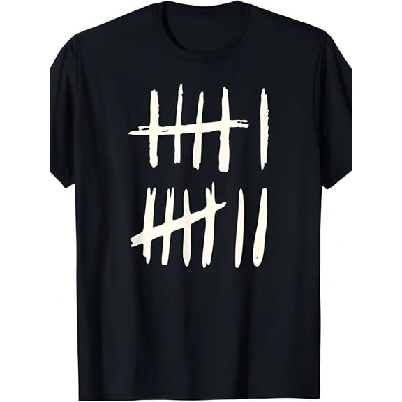 Six Seven 67 Tally Mark Counting Graphic for Unisex Cotton Short Sleeve Tee