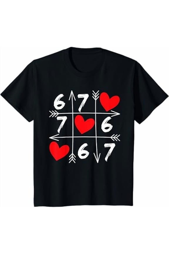 Six Seven 67 Valentines Day Heart Boys Kids T-Shirt