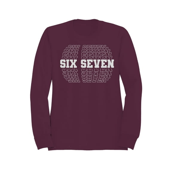 Six Seven Bold Typography Design Men's Sweatshirt